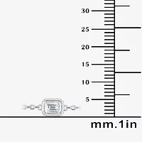 G / Si1-Si2) Womens Sterling Silver 7.25 Inch Solid Cable Chain Bracelet