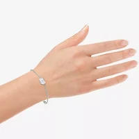 G / Si1-Si2) Womens Sterling Silver 7.25 Inch Solid Cable Chain Bracelet