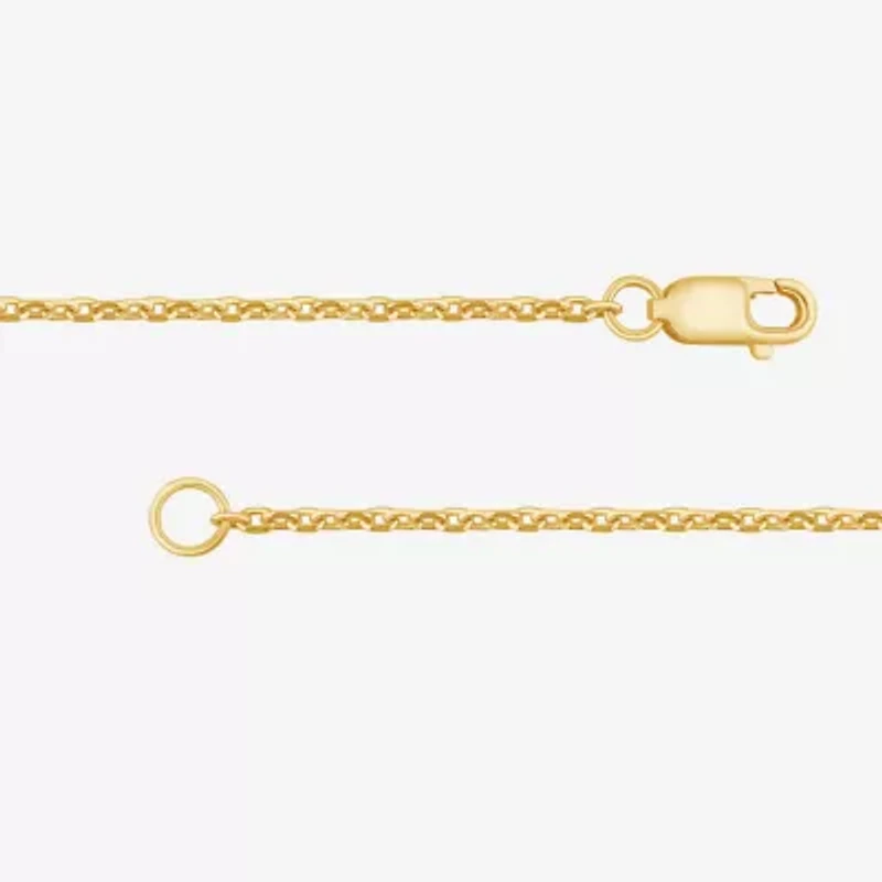 G / Si1-Si2) Womens Sterling Silver 7.25 Inch Solid Cable Chain Bracelet