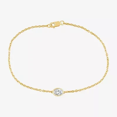 G / Si1-Si2) Womens Sterling Silver 7.25 Inch Solid Cable Chain Bracelet