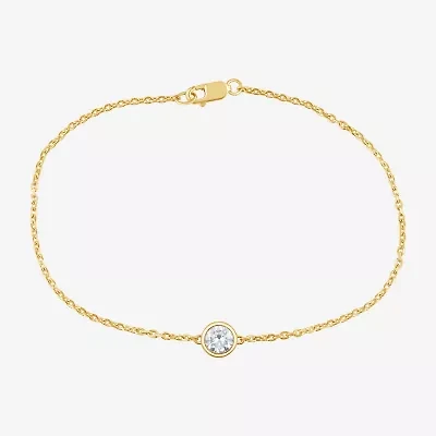 (G / Si1-Si2) Womens Sterling Silver 7.25 Inch Solid Cable Chain Bracelet