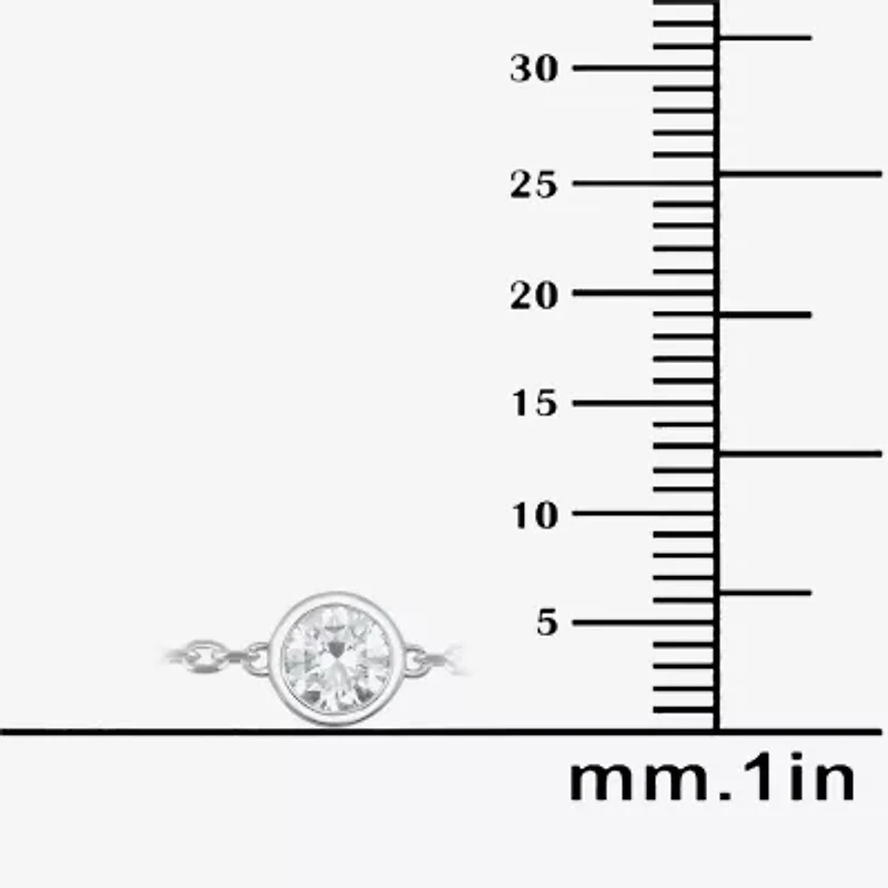 G / Si1-Si2) Womens Sterling Silver 7.25 Inch Solid Cable Chain Bracelet