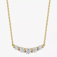 (G-H / Si2) Womens 1 1/10 CT. T.W.  Lab Grown White Diamond 14K Gold Over Silver 18 Inch Pendant Necklace