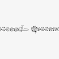 (G-H / Si2 ) Womens 5 CT. T.W. Lab Grown White Diamond Sterling Silver 7.25 Inch Tennis Bracelet