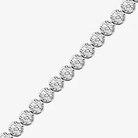 (G-H / Si2 ) Womens 5 CT. T.W. Lab Grown White Diamond Sterling Silver 7.25 Inch Tennis Bracelet