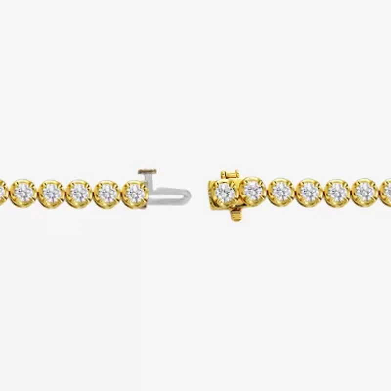 (G-H / Si2 ) Womens 5 CT. T.W. Lab Grown White Diamond Sterling Silver 7.25 Inch Tennis Bracelet