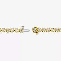 (G-H / Si2 ) Womens 5 CT. T.W. Lab Grown White Diamond Sterling Silver 7.25 Inch Tennis Bracelet