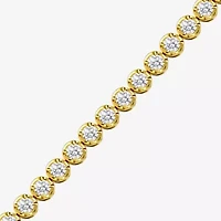 (G-H / Si2 ) Womens 5 CT. T.W. Lab Grown White Diamond Sterling Silver 7.25 Inch Tennis Bracelet