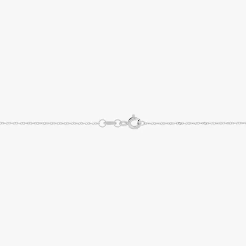 Cross Womens Multi Color Crystal Sterling Silver Cross 18 Inch Pendant Necklace
