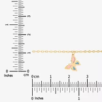 Limited Quantities! Womens 14K Gold Butterfly Charm Bracelet