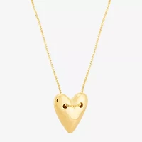Limited Quantities! Womens 14K Gold Heart 18 Inch Pendant Necklace
