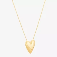 Limited Quantities! Womens 14K Gold Heart 18 Inch Pendant Necklace
