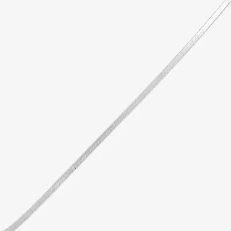 Limited Quantities! Womens 10K White Gold 20 Inch Herringbone Chain Necklace
