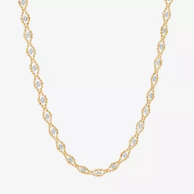 Limited Quantities! Womens 10K Two Tone Gold 18 Inch Bead Chain Necklace