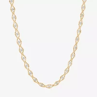Limited Quantities! Womens 10K Two Tone Gold 18 Inch Bead Chain Necklace