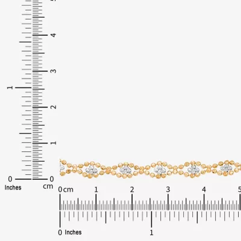 Limited Quantities! Womens 10K Two Tone Gold 18 Inch Bead Chain Necklace