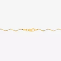 Limited Quantities! Womens 10K Two Tone Gold 18 Inch Bead Chain Necklace