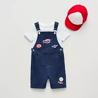 Little Lad Toddler Boys 3-pc. Shortall Set