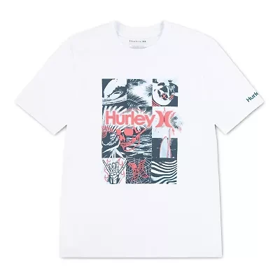 Hurley Big Kid Boys Crew Neck Short Sleeve Regular Fit Graphic T-Shirt