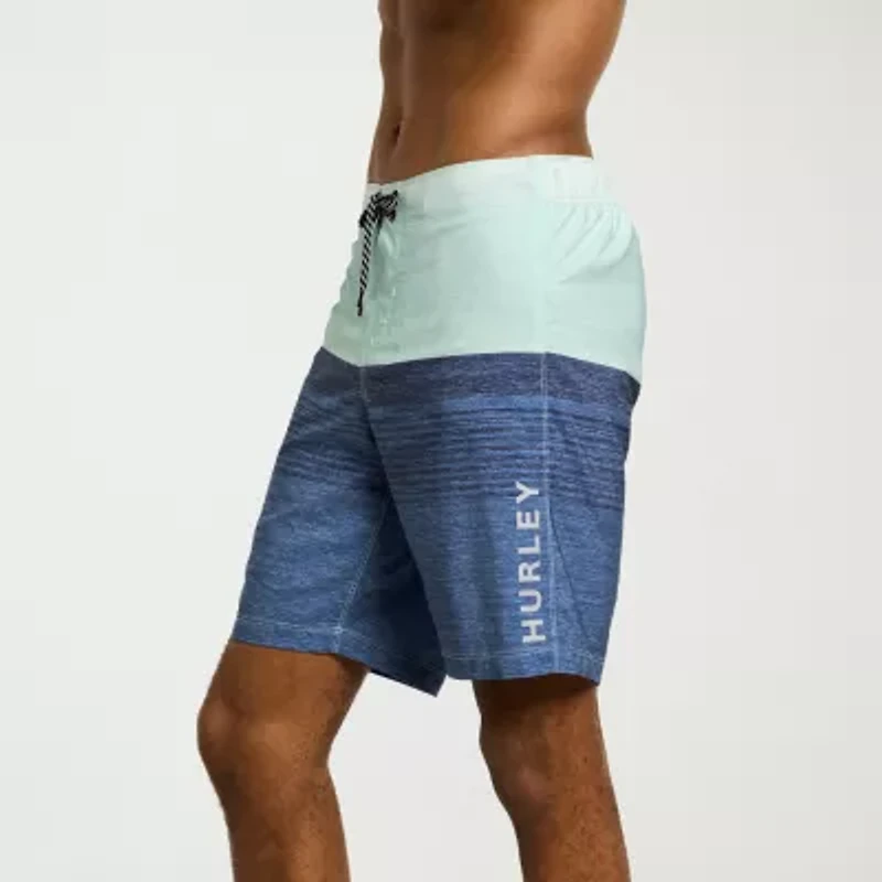 Hurley Mens Drawstring Waist 9 1/2" Ombre Swim Shorts
