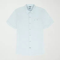 IZOD Dockside Chambray Mens Short Sleeve Classic Fit Button-Down Shirt