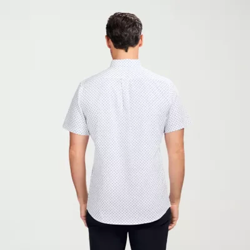 IZOD Breeze Mens Short Sleeve Athletic Fit Button-Down Shirt