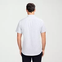 IZOD Breeze Mens Short Sleeve Athletic Fit Button-Down Shirt