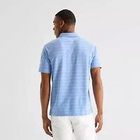 U.S. Polo Assn. Stripe Jacquard Mens Classic Fit Short Sleeve Shirt