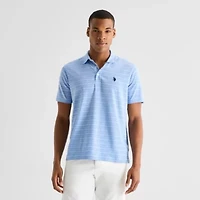 U.S. Polo Assn. Stripe Jacquard Mens Classic Fit Short Sleeve Shirt