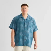 St. John's Bay Button-Down Mens Short Sleeve Breathable Big and Tall Camp Shirt