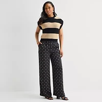 Liz Claiborne Womens Crew Neck Short Sleeve Pullover Sweater