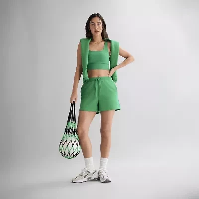 Xersion Womens 4" French Terry Active Pull-On Short