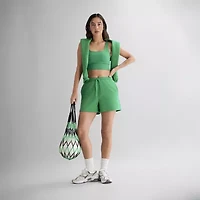 Xersion Womens 4" French Terry Active Pull-On Short