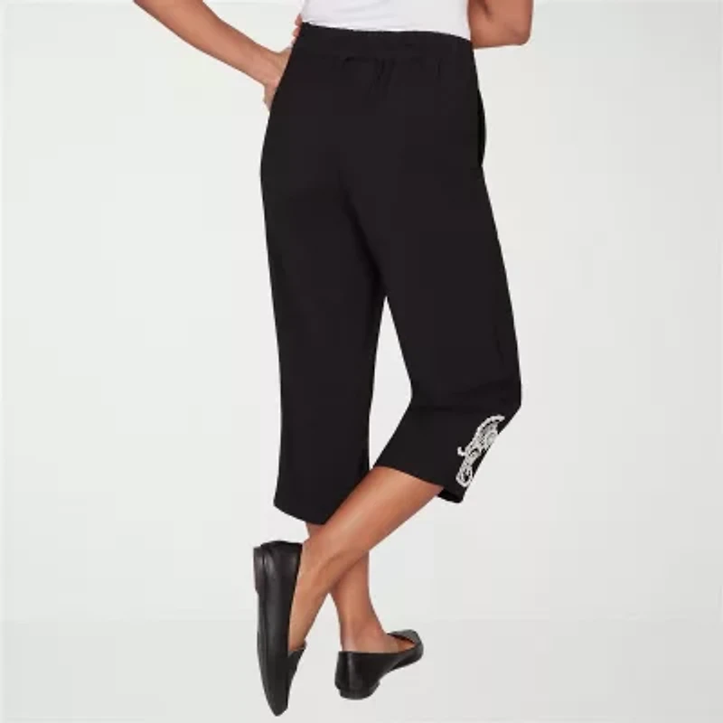 Alfred Dunner Crowd Pleaser Womens Plus Straight Capri Pant