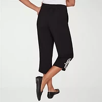 Alfred Dunner Crowd Pleaser Womens Plus Straight Capri Pant