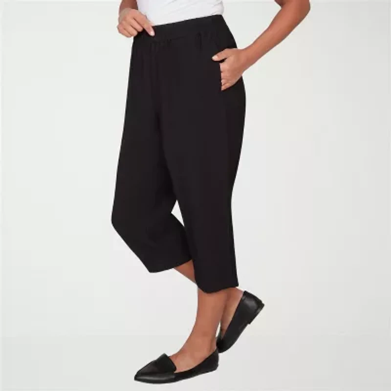 Alfred Dunner Crowd Pleaser Womens Plus Straight Capri Pant