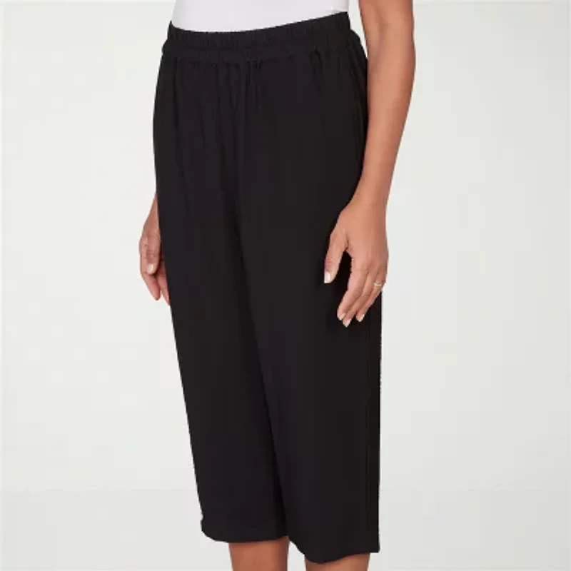 Alfred Dunner Crowd Pleaser Womens Plus Straight Capri Pant