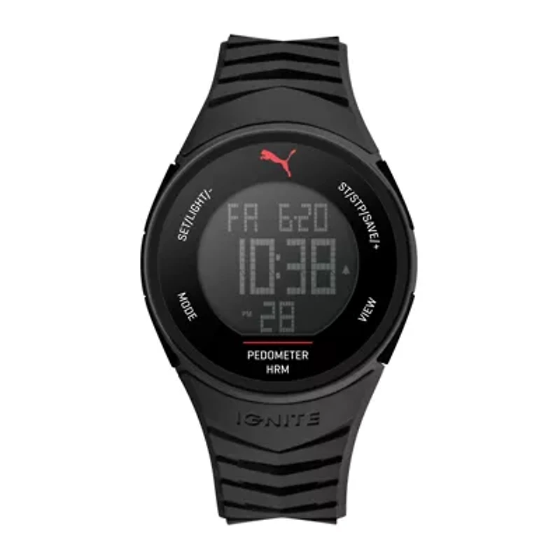 Puma® Ignite Digital Black Plastic Strap Watch