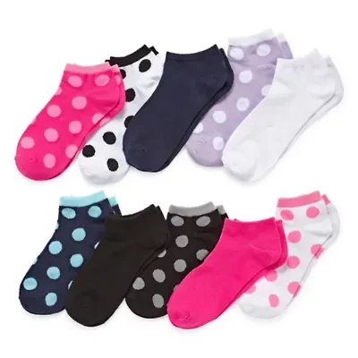 Total Girl Big Girls 10-pc. Low Cut Socks