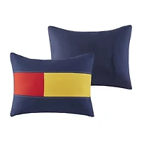 Intelligent Design Emmett 5-Pc Stripes 100% Cotton Comforter Set with Decorative Pillows