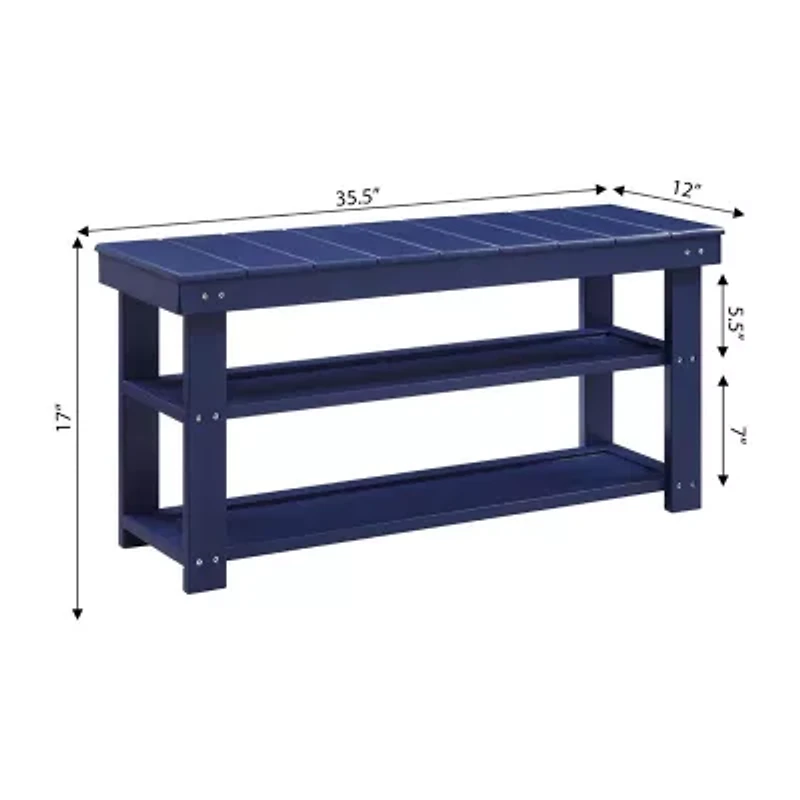 Convenience Concepts Oxford Utility Mudroom Bench