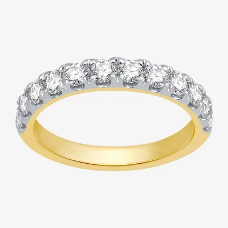 (H-I / I1) Womens 3MM 1 CT. T.W. Lab Grown White Diamond 10K Gold Wedding Band