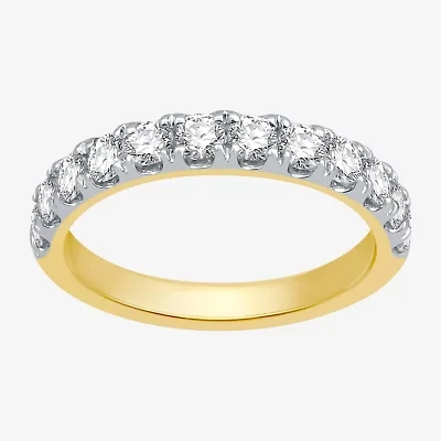(H-I / I1) Womens 3MM 1 CT. T.W. Lab Grown White Diamond 10K Gold Wedding Band