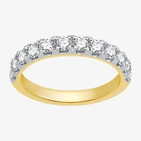(H-I / I1) Womens 3MM 1 CT. T.W. Lab Grown White Diamond 10K Gold Wedding Band