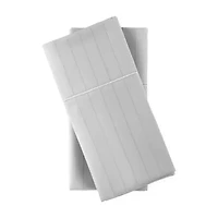 Liz Claiborne 600tc Cotton Sateen Dobby Stripe Wrinkle Free Pillowcases
