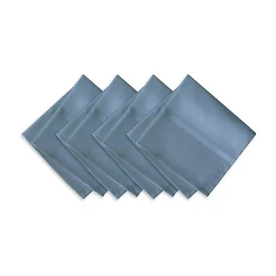 Elrene Home Fashions Elegance Plaid Damask Set of 4 Napkin