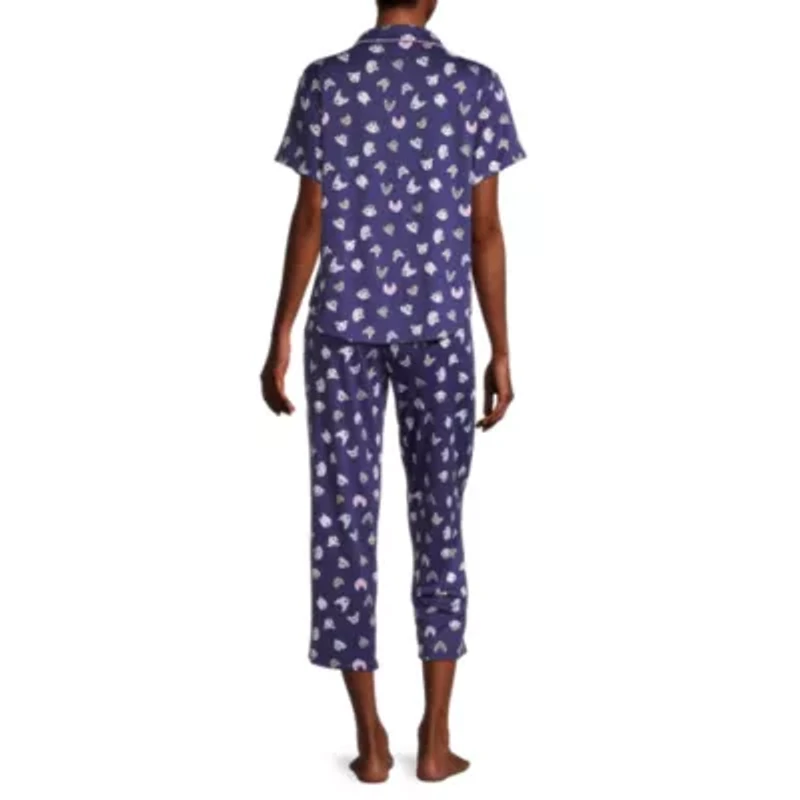 Pj Couture Womens Short Sleeve 2-pc. Pajama Sets