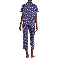 Pj Couture Womens Short Sleeve 2-pc. Pajama Sets