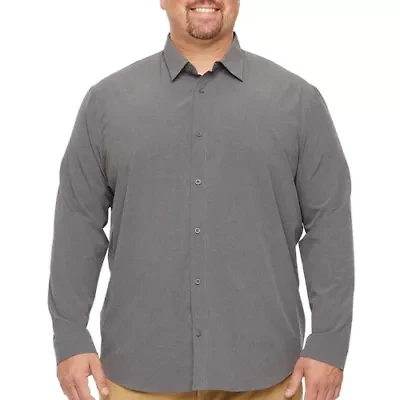 Stylus Mens Long Sleeve Regular Fit Big and Tall Button-Down Shirt