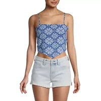 Arizona Juniors Square Neck Sleeveless Tank Top